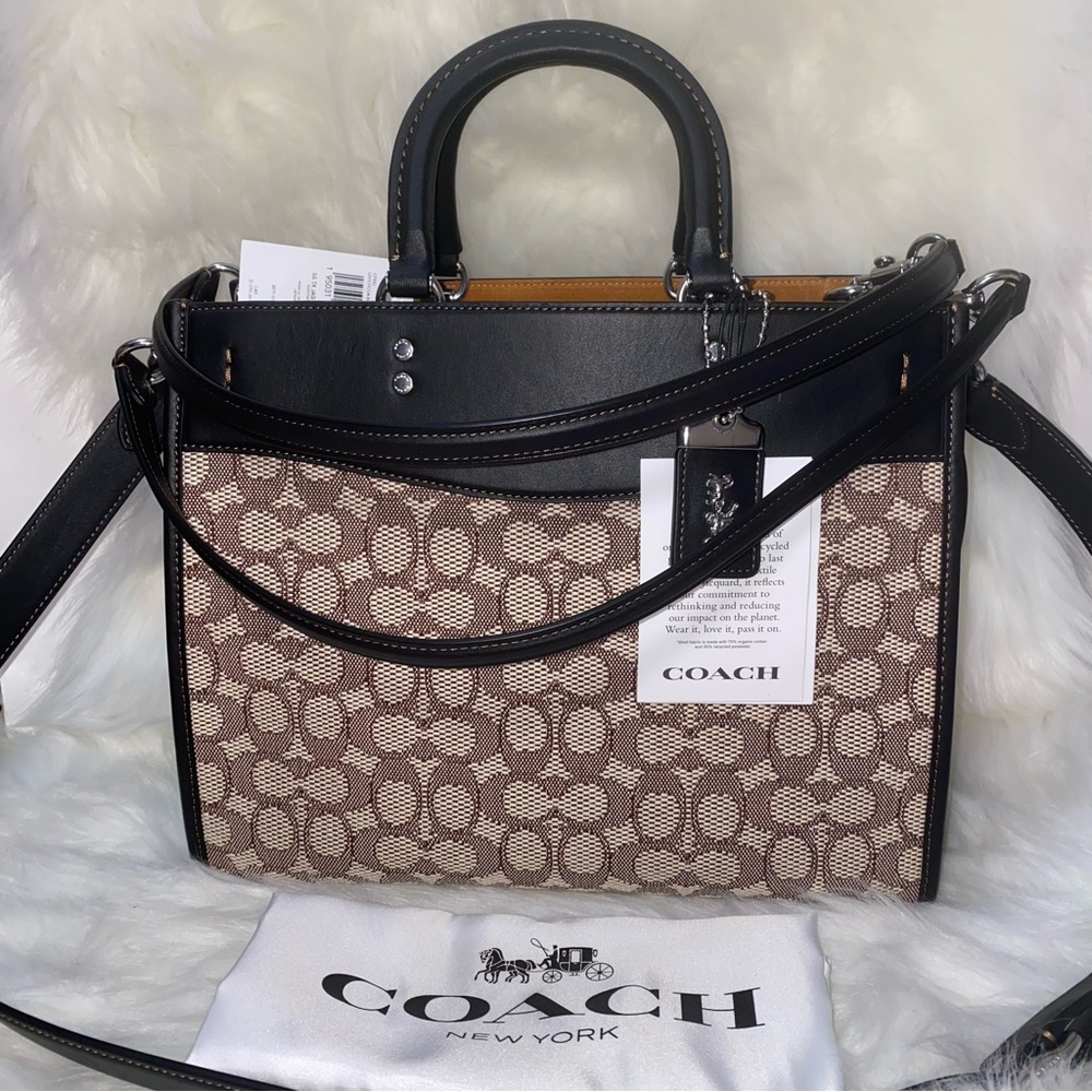 Coach Rogue In Signature Textile Jacquard NWT